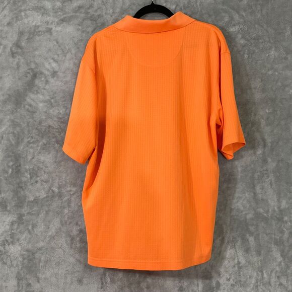 Pebble Beach Men's XL Performance Golf Polo Shirt Orange short sleeve Polyester - Picture 2 of 9